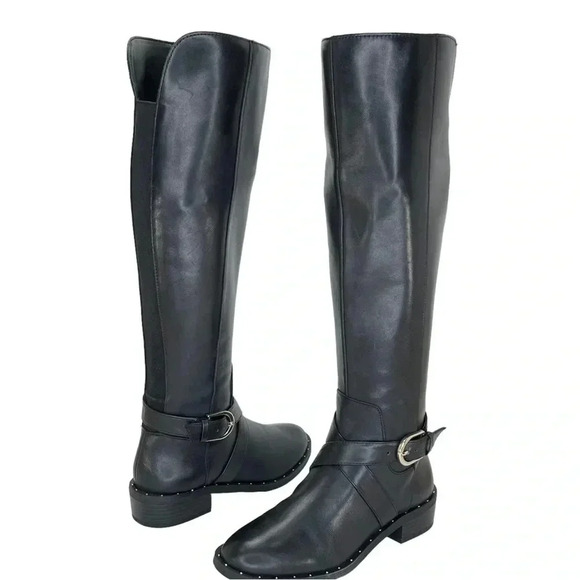 International Concepts Fadora Black Leather Knee High Womens Boots Size 5M - Picture 11 of 11